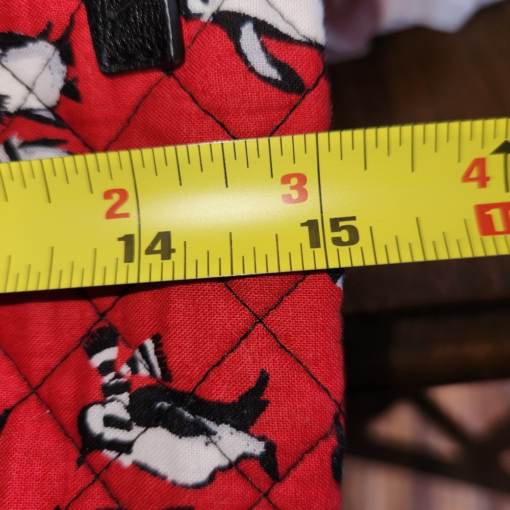 Vera Bradley Penguins Red Iconic Grand 24in Tote Bag Winter 2017 REVERSIBLE RARE - Picture 8 of 9